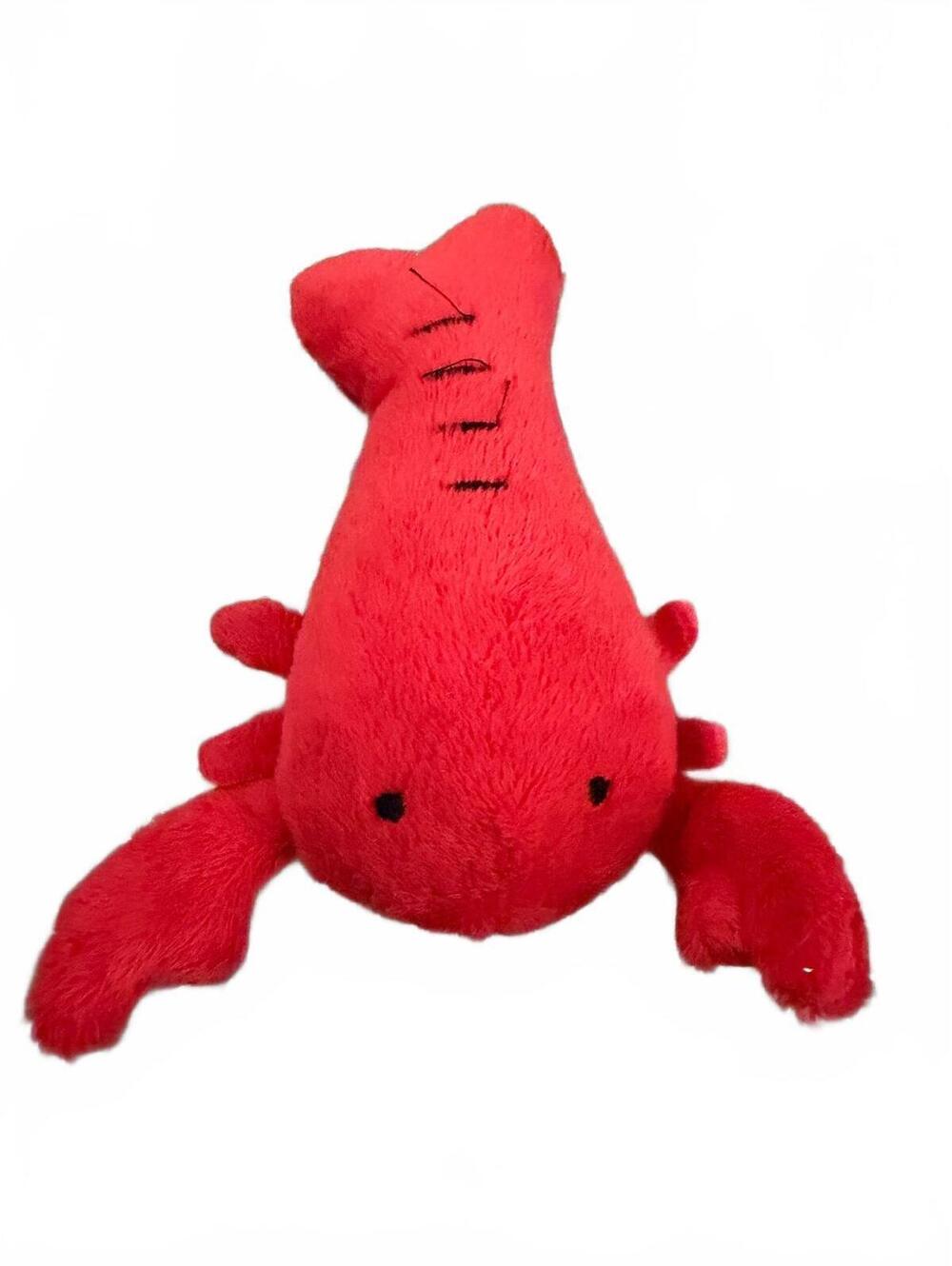 Red Plush Lobster Stuffed Animal Dog Toy XS/S